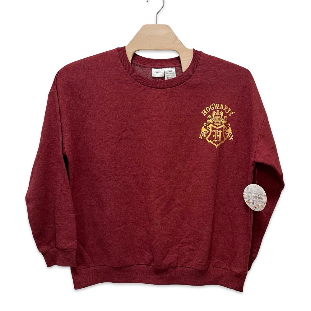 Harry Potter Hogwarts XXXL 3XL Sweatshirt NWT I Solemnly Swear Burgundy